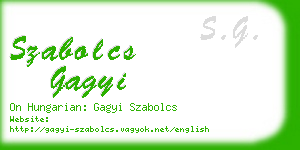 szabolcs gagyi business card